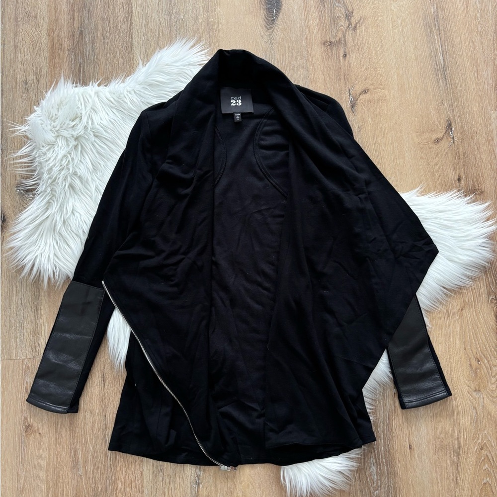 Red 23 Drape Leather Patch Jacket - Picture 7 of 9